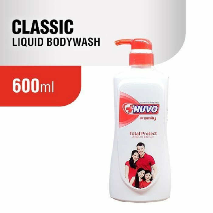 Nuvo Classic Red Bottle Body Wash Total Protect 600ml